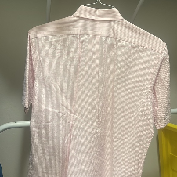 Large- Ralph Lauren Mens Pink Short Sleeve Button Down - Picture 3 of 3
